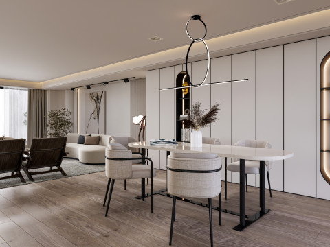 Living room interior scene 51 Modelo 3D