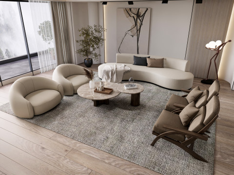 Living room interior scene 51 Modelo 3D