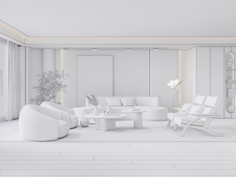 Living room interior scene 51 Modelo 3D