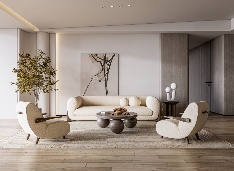 Living room interior scene 52 3D Model .c4d .max .obj .3ds .fbx .stl .blend 