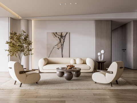 Living room interior scene 52 3Dモデル
