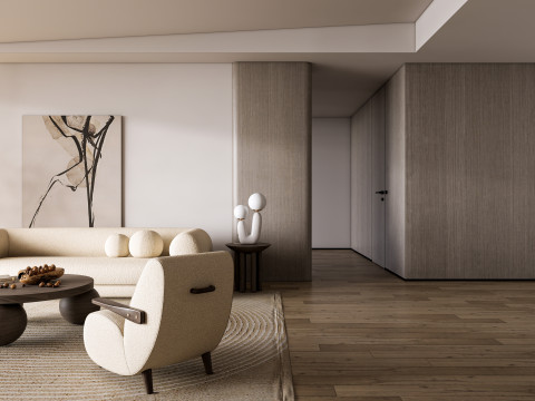 Living room interior scene 52 3D Model