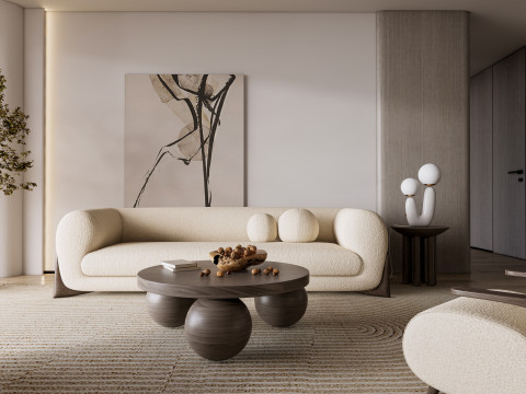 Living room interior scene 52 3D Model