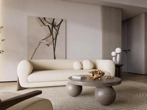 Living room interior scene 52 3D Model
