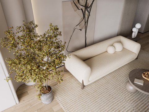 Living room interior scene 52 3D Model