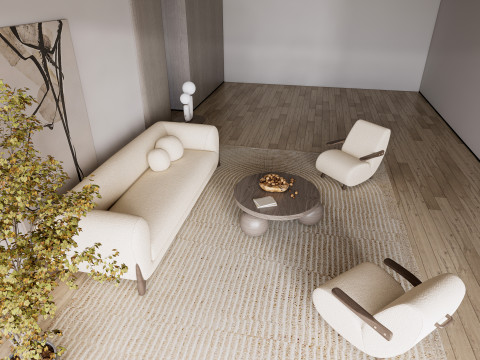 Living room interior scene 52 3D Model