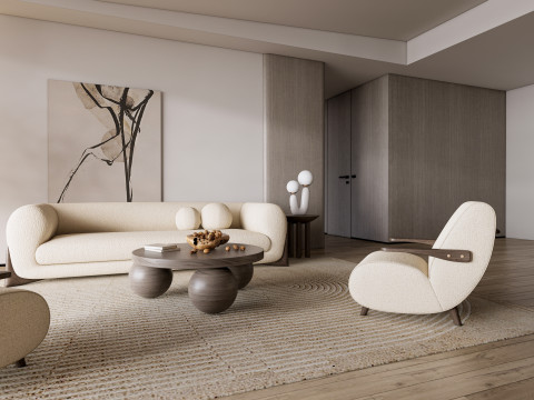 Living room interior scene 52 3D Model