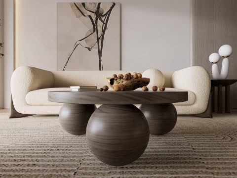 Living room interior scene 52 3D Model