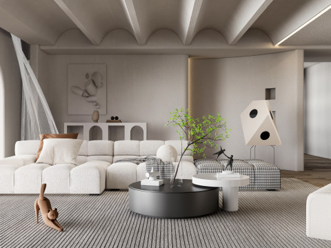 Living room interior scene 53 Modèle 3D