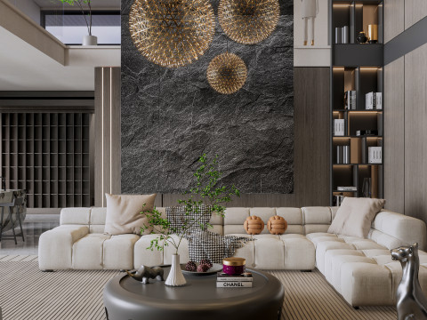 Living room interior scene 54 3D-Modell