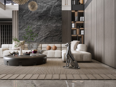 Living room interior scene 54 3D-Modell