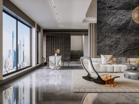 Living room interior scene 54 3D-Modell