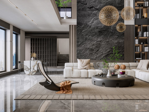 Living room interior scene 54 3D-Modell