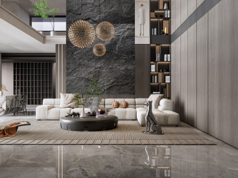 Living room interior scene 54 3D-Modell