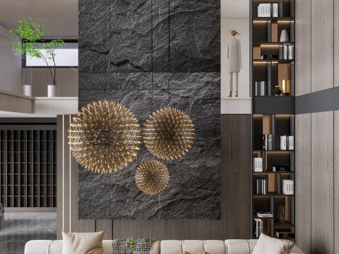 Living room interior scene 54 3D-Modell