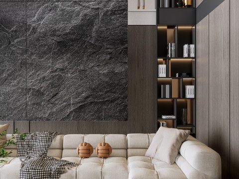 Living room interior scene 54 3D-Modell