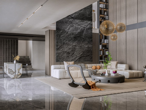 Living room interior scene 54 3D-Modell