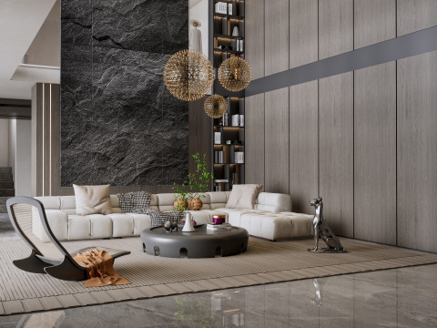 Living room interior scene 54 3D-Modell
