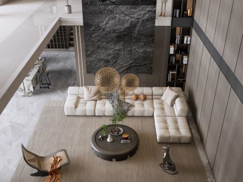 Living room interior scene 54 3D-Modell