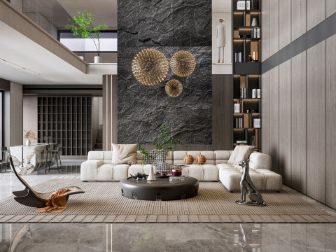 Living room interior scene 54 3D-Modell