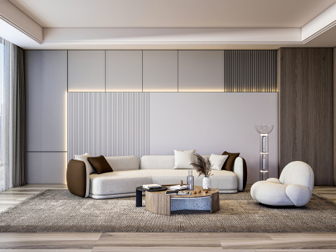 Living room interior scene 55 3D Model