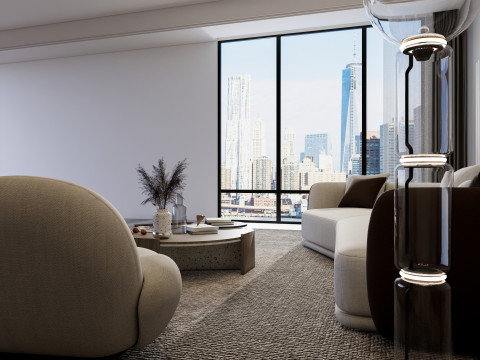 Living room interior scene 55 3D Модель