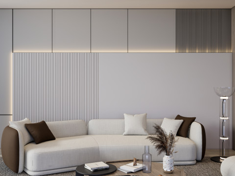 Living room interior scene 55 3D Модель