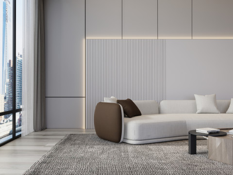 Living room interior scene 55 3D Модель