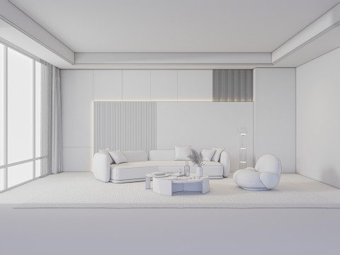 Living room interior scene 55 3D Модель