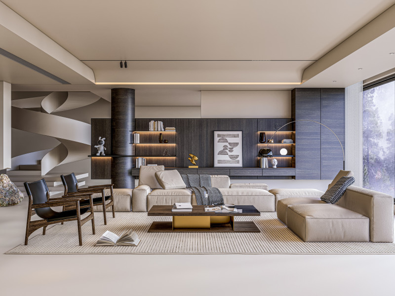 Living room interior scene 56 3D Model .c4d .max .obj .3ds .fbx .stl .blend 