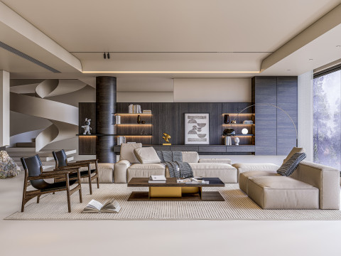 Living room interior scene 56 Modèle 3D