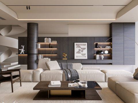 Living room interior scene 56 3D Model