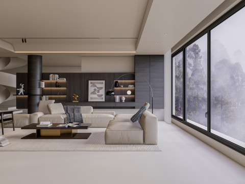 Living room interior scene 56 3D Model