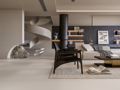 Living room interior scene 56 3D Model