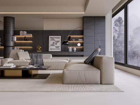 Living room interior scene 56 3D Model