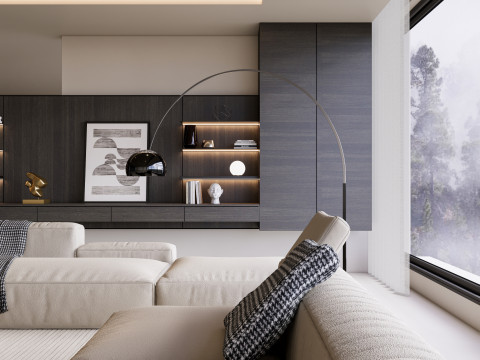 Living room interior scene 56 3D Model