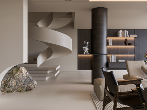Living room interior scene 56 3D Model