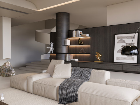 Living room interior scene 56 3D Model