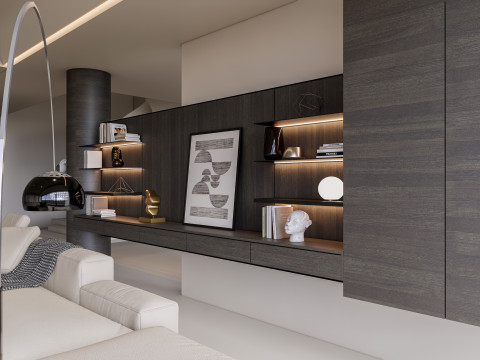 Living room interior scene 56 3D Model