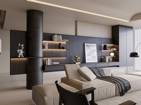 Living room interior scene 56 3D Model