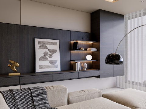 Living room interior scene 56 3D Model