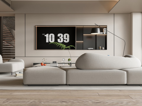 Living room interior scene 57 Model 3D