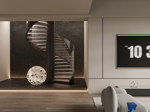 Living room interior scene 57 Model 3D