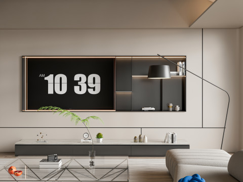 Living room interior scene 57 Model 3D