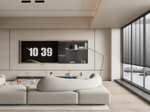 Living room interior scene 57 Model 3D