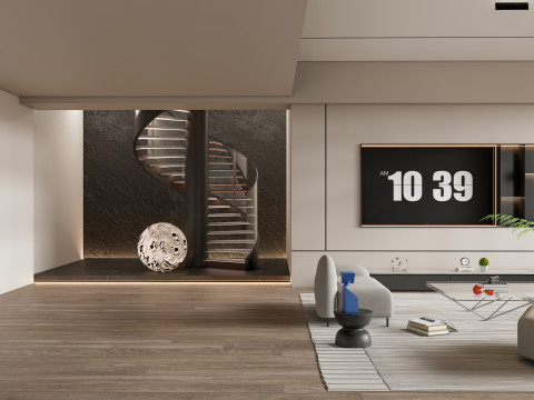 Living room interior scene 57 Model 3D