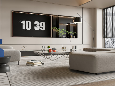 Living room interior scene 57 Model 3D