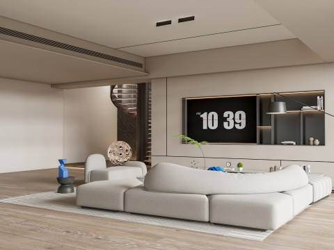 Living room interior scene 57 Model 3D