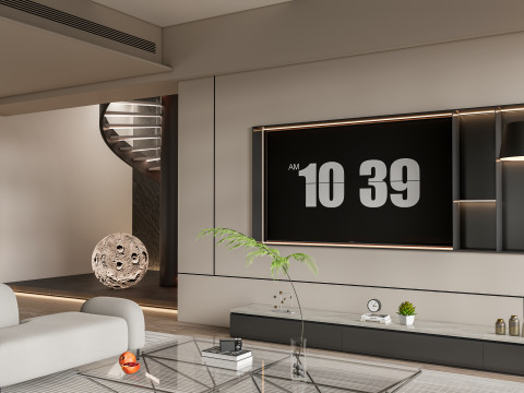 Living room interior scene 57 Model 3D