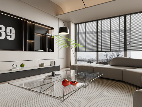 Living room interior scene 57 Model 3D